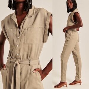 Abercrombie & Fitch Tan Jumpsuit